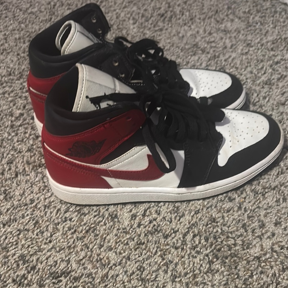 Jordan Women's Sneakers in Red, Black, and White